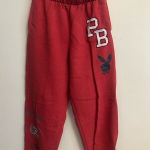 Playboy Red Sweatpants